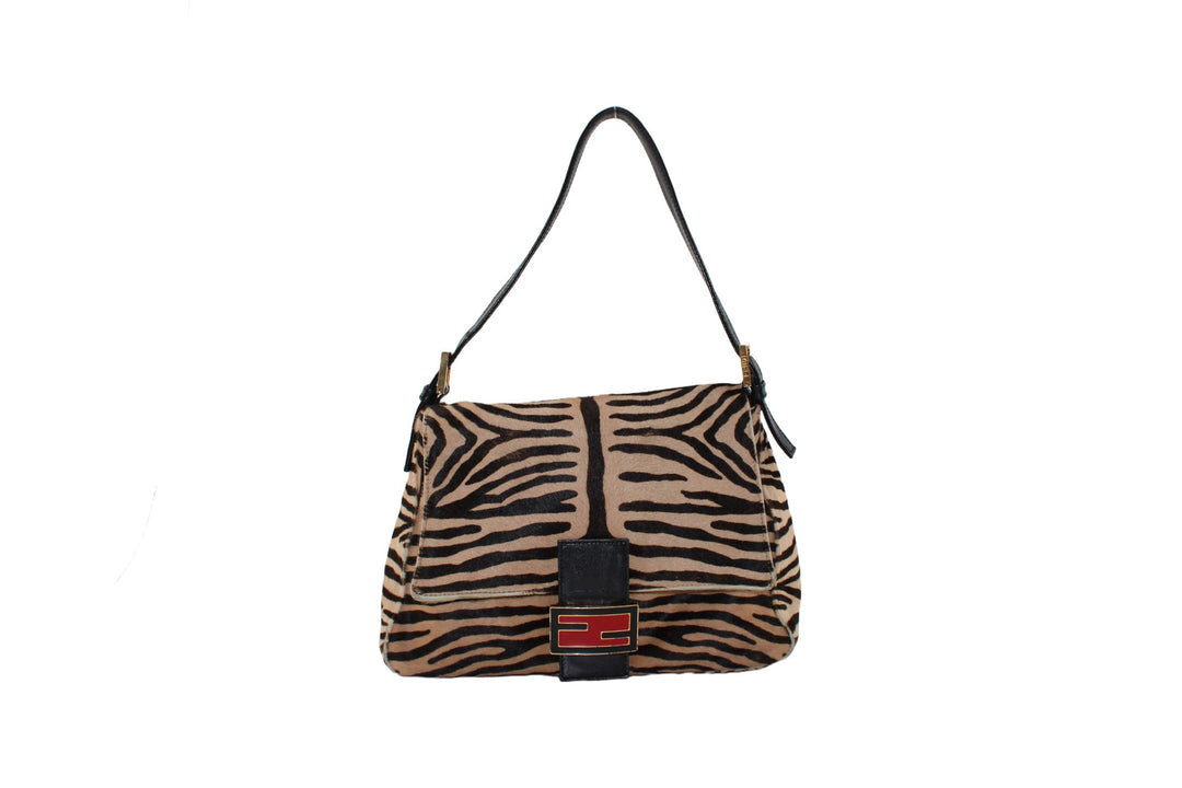 Fendi Zebra Calf Hair Mamma Baguette