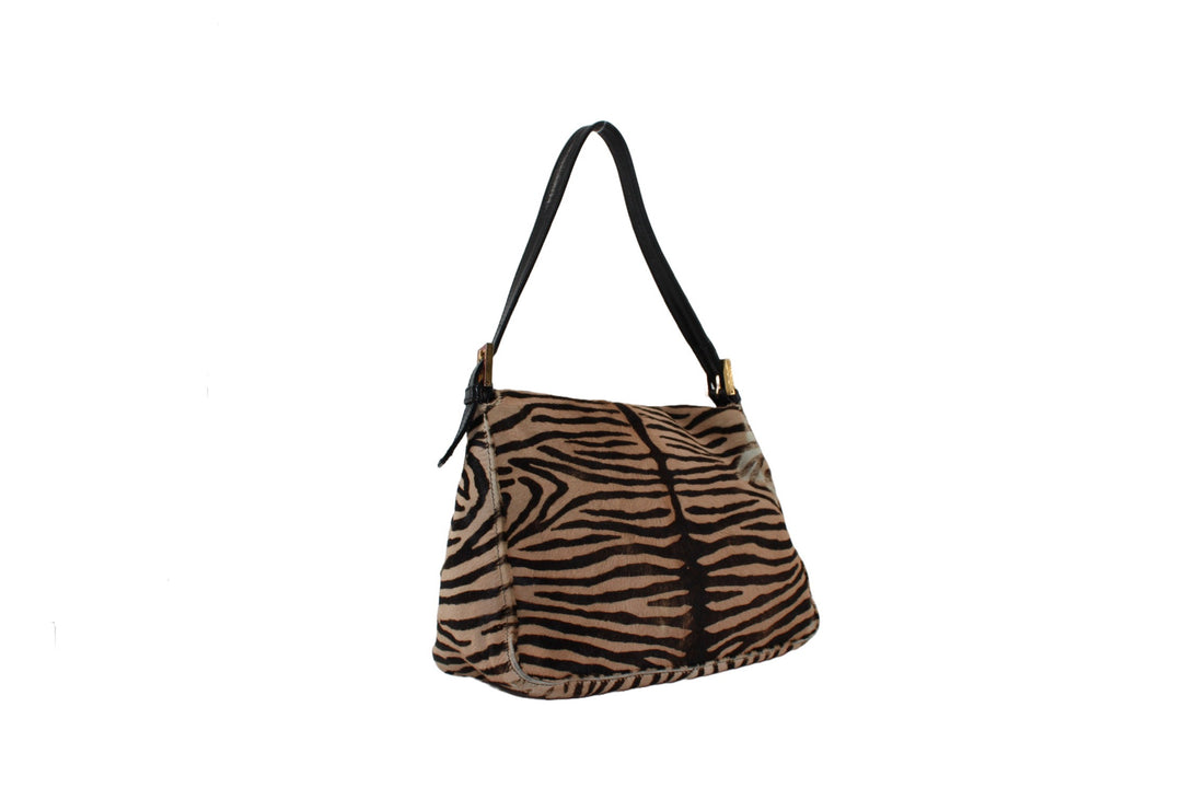 Fendi Zebra Calf Hair Mamma Baguette