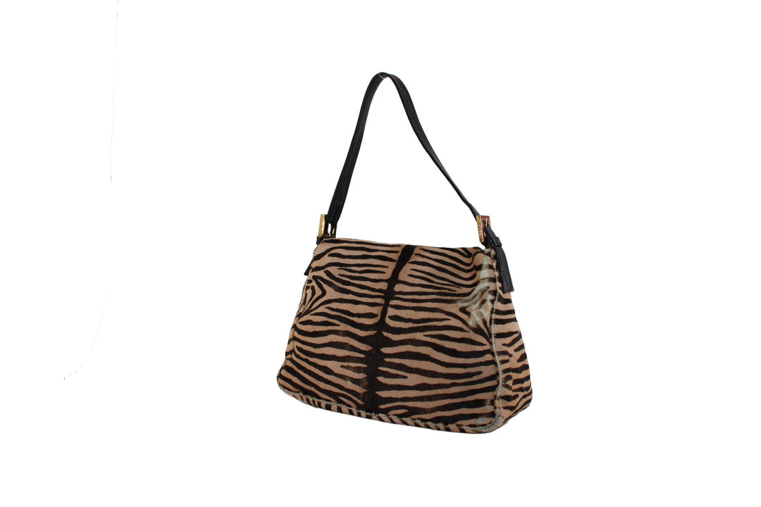 Fendi Zebra Calf Hair Mamma Baguette