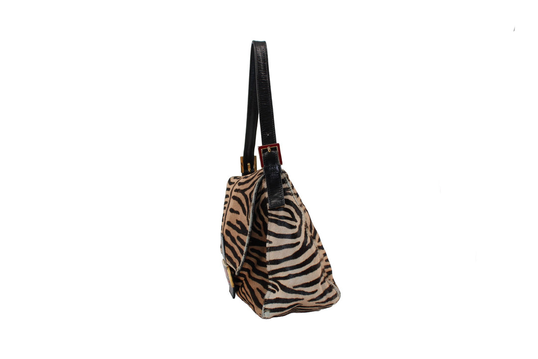 Fendi Zebra Calf Hair Mamma Baguette