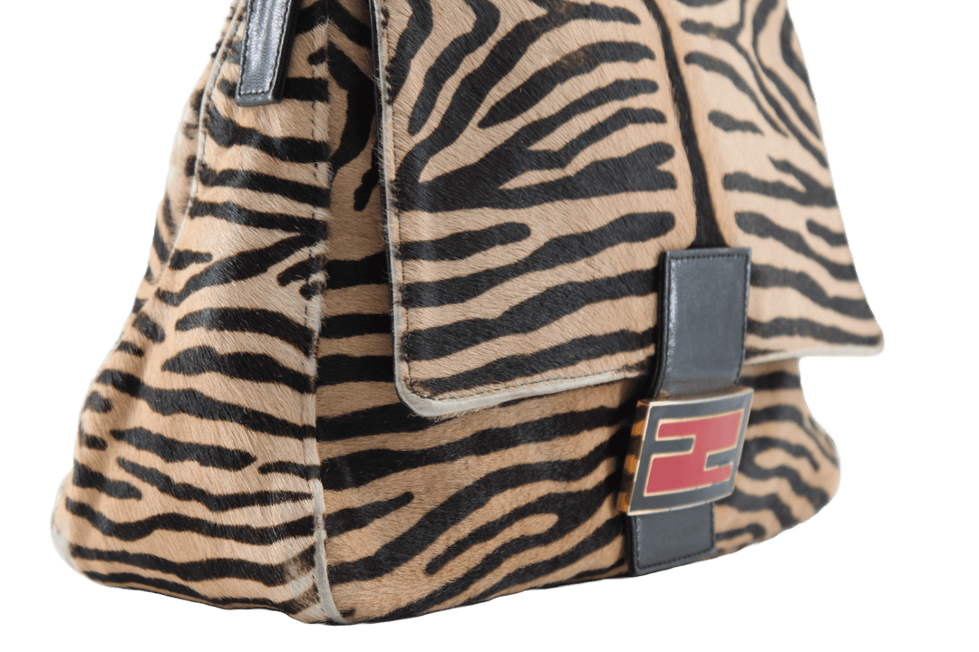 Fendi Zebra Calf Hair Mamma Baguette